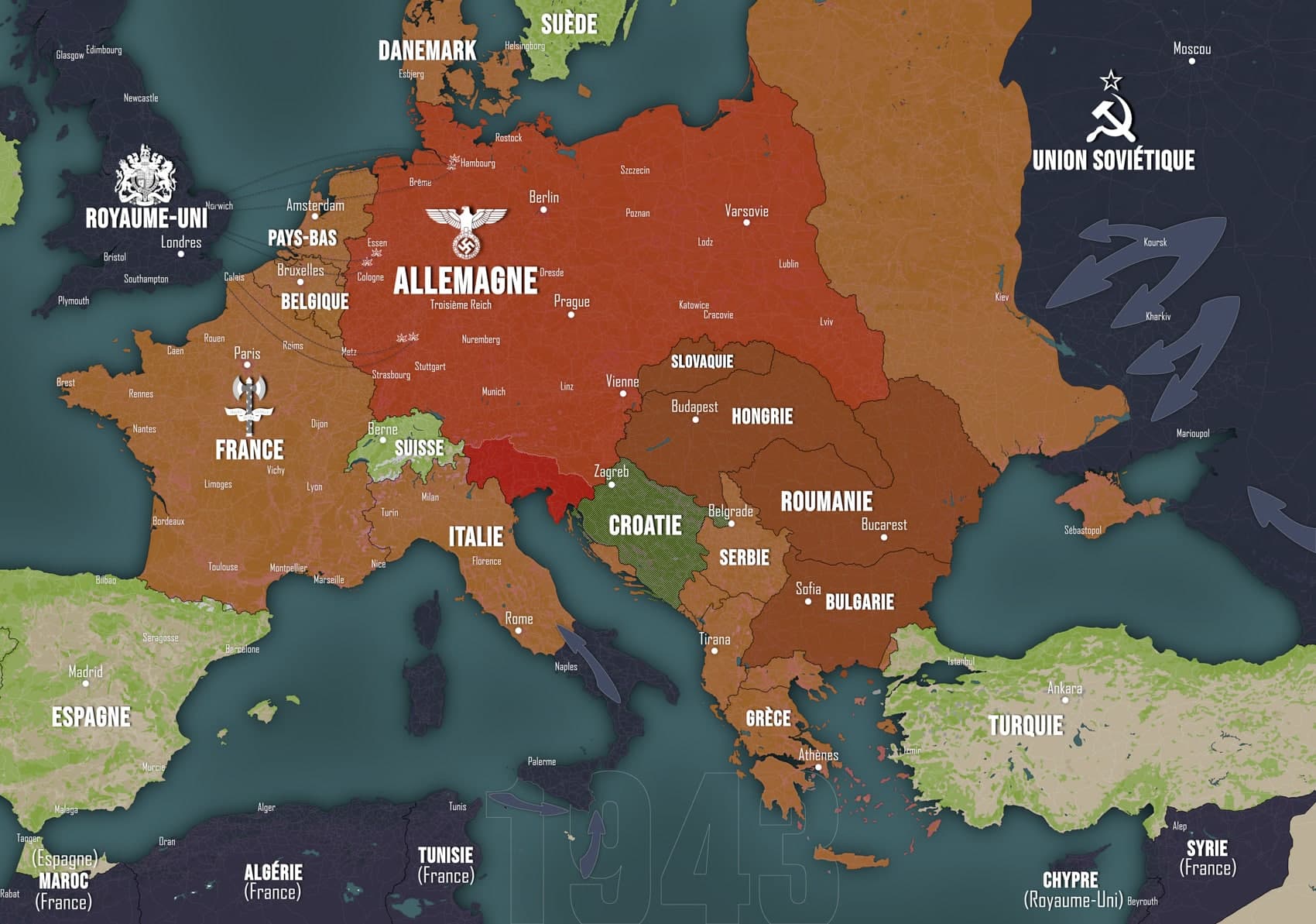 Carte Europe 1939